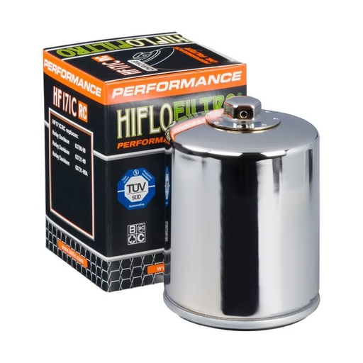 [HF171CRC] HF171CRC Oljefilter til Twin Cam, Racing, Chrome