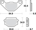 SBS113 Bremseklosser (651) F+B