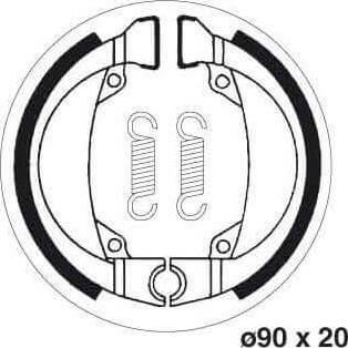 [SBS2193] SBS2193 Bremsesko Sett m/Fjærer