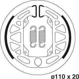 [SBS2200] SBS2200 Bremsesko Sett m/Fjærer