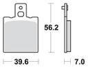 SBS519 Bremseklosser Low Sinter Rear