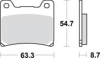 [SBS555HS] SBS555 Bremseklosser Front/Bak