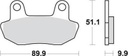 SBS561 Bremseklosser Front