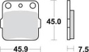 SBS592 Bremseklosser Carbon Silver