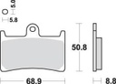 SBS639 Bremseklosser Front Spes