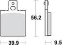 SBS646 Bremseklosser Bak