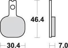 [SBS655HF] SBS655 Bremseklosser (ISR) 1-sett 6 stk