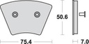 SBS679 Bremseklosser HD Front