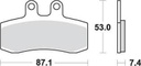 SBS681 Bremseklosser Front