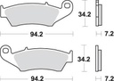 SBS694 Bremseklosser Carbon Silver