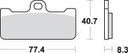 SBS695 Bremseklosser Dual Carbon Brembo