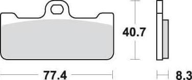 [SBS695DC] SBS695 Bremseklosser Dual Carbon Brembo