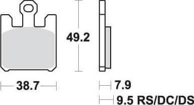 [SBS788DC] SBS788 Bremseklosser Dual Carbon