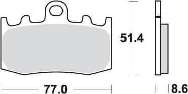 [SBS796HS] SBS796 Bremseklosser Front