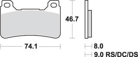 [SBS809DS-1] SBS809 Bremseklosser Dual Sinter