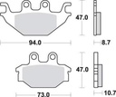 SBS820 Bremseklosser Carbon Silver