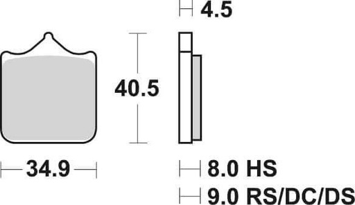 [SBS870HS] SBS870 Street Excel Sinter Front (4-pads)